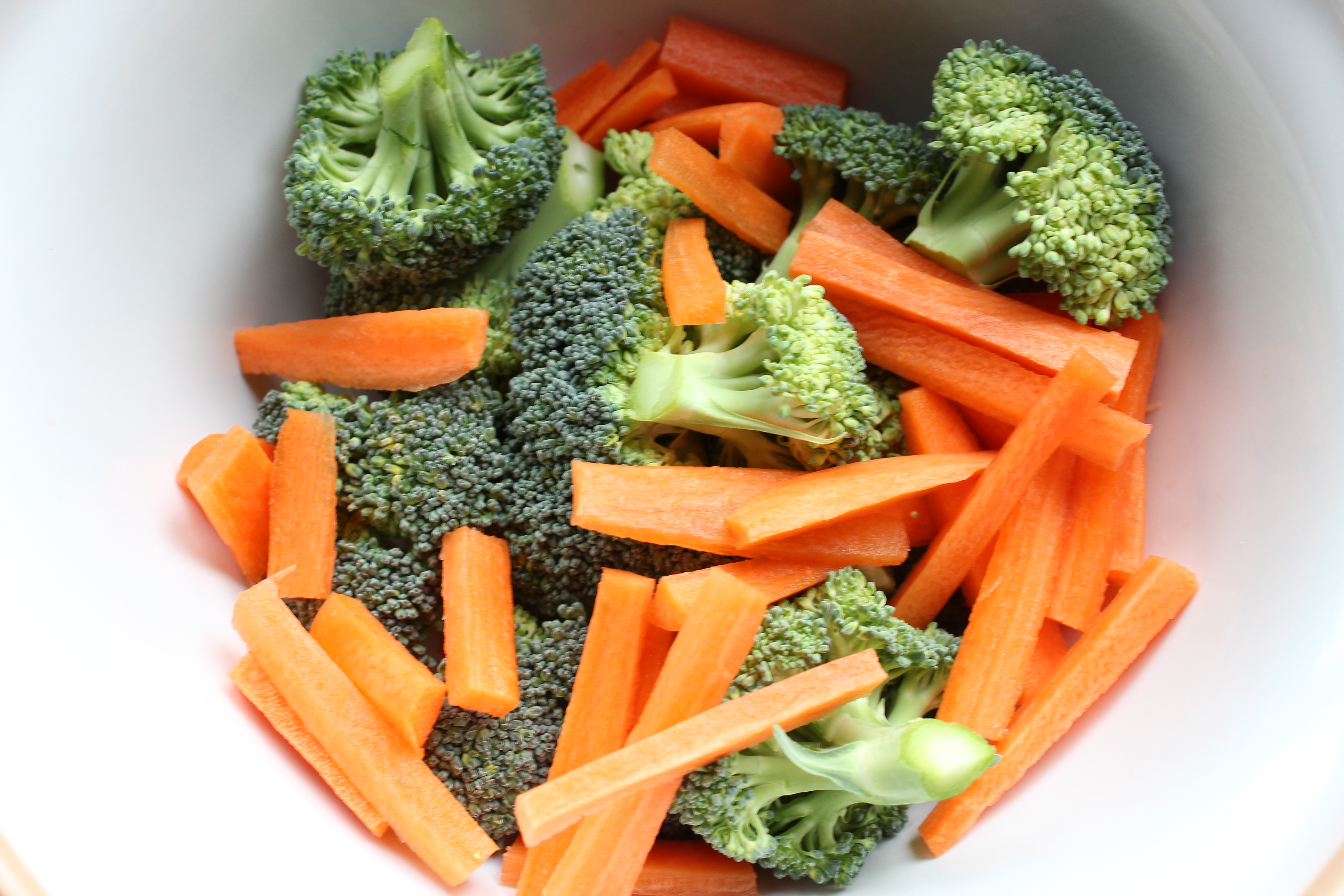 broccoli, carrots