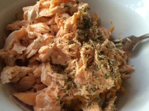 Sweet Potato, Salmon & Herbs